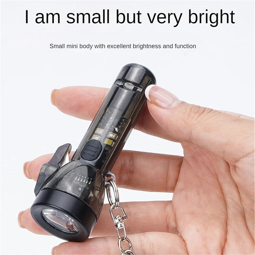 MNS6 Outdoor Mini Keychain Flashlight Portable Night Light Strong Light Emergency Lighting Tool