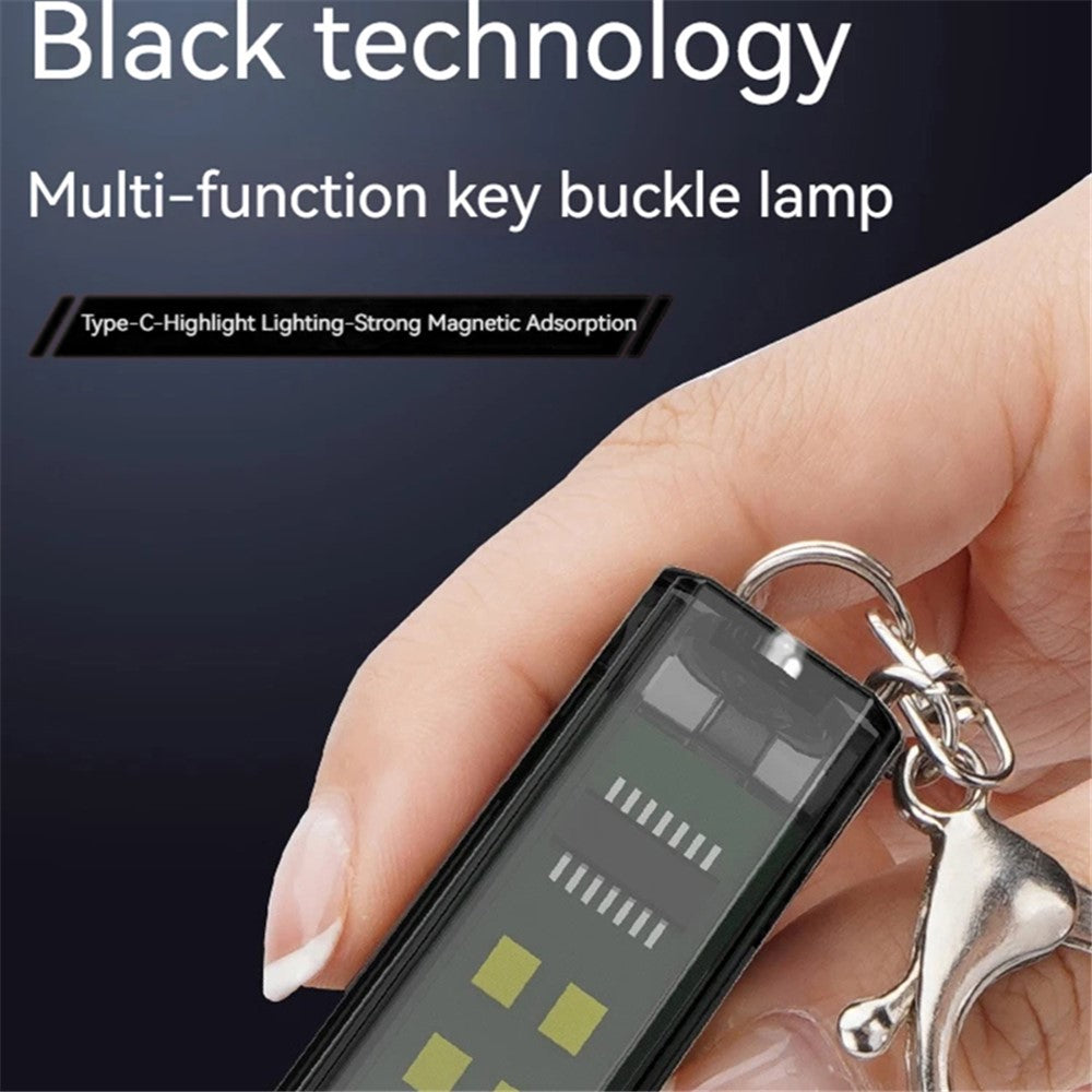 MNS3 Outdoor Keychain Mini Flashlight Magnetic Emergency Lighting Tool Portable LED Night Light