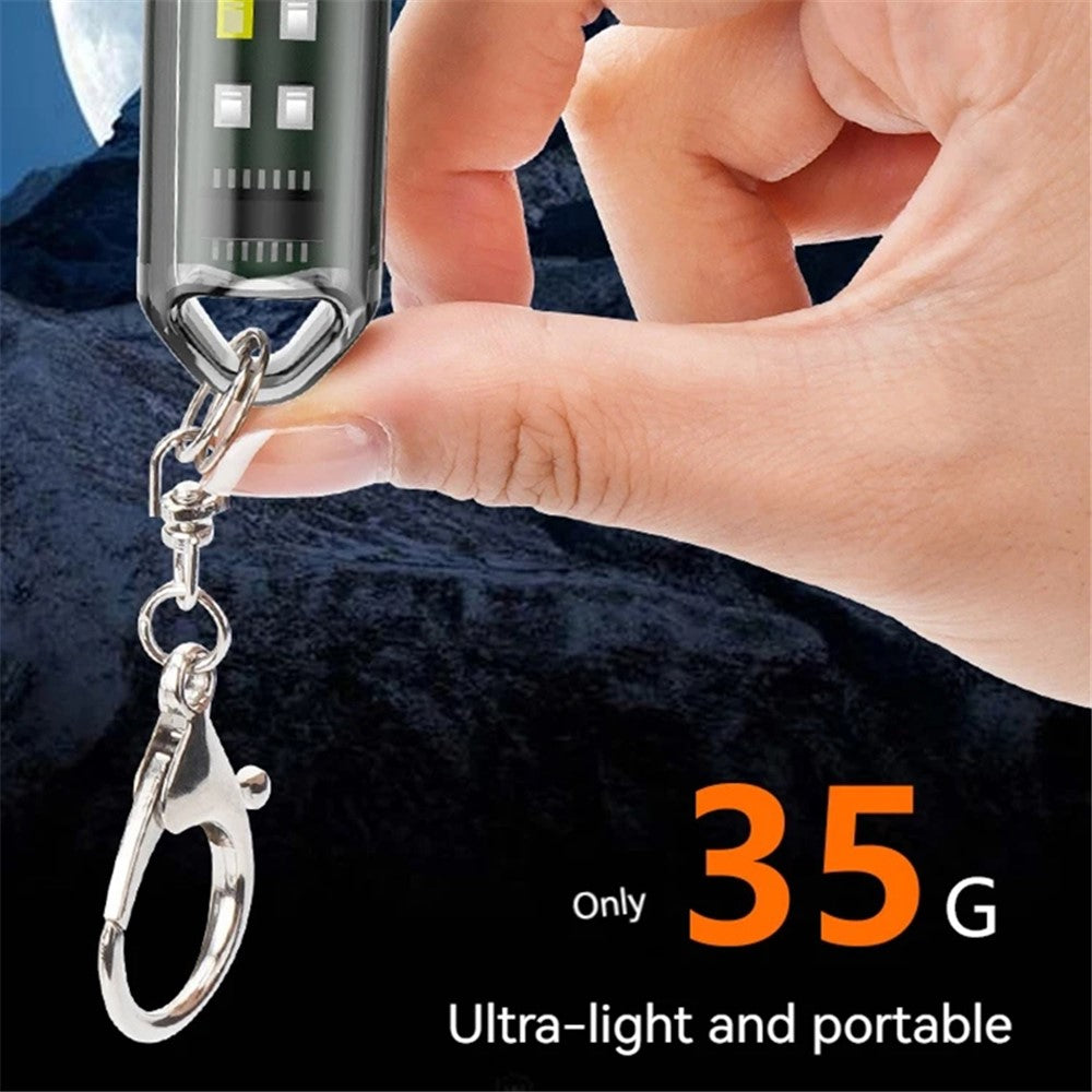 MNS2 Mini Flashlight Multi Light Modes Outdoor Camping Hiking Torch with Keychain