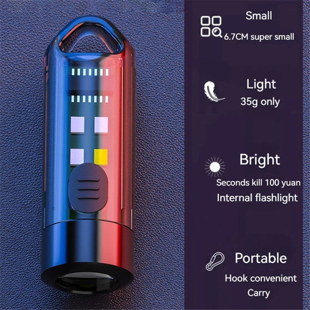 MNS2 Mini Flashlight Multi Light Modes Outdoor Camping Hiking Torch with Keychain
