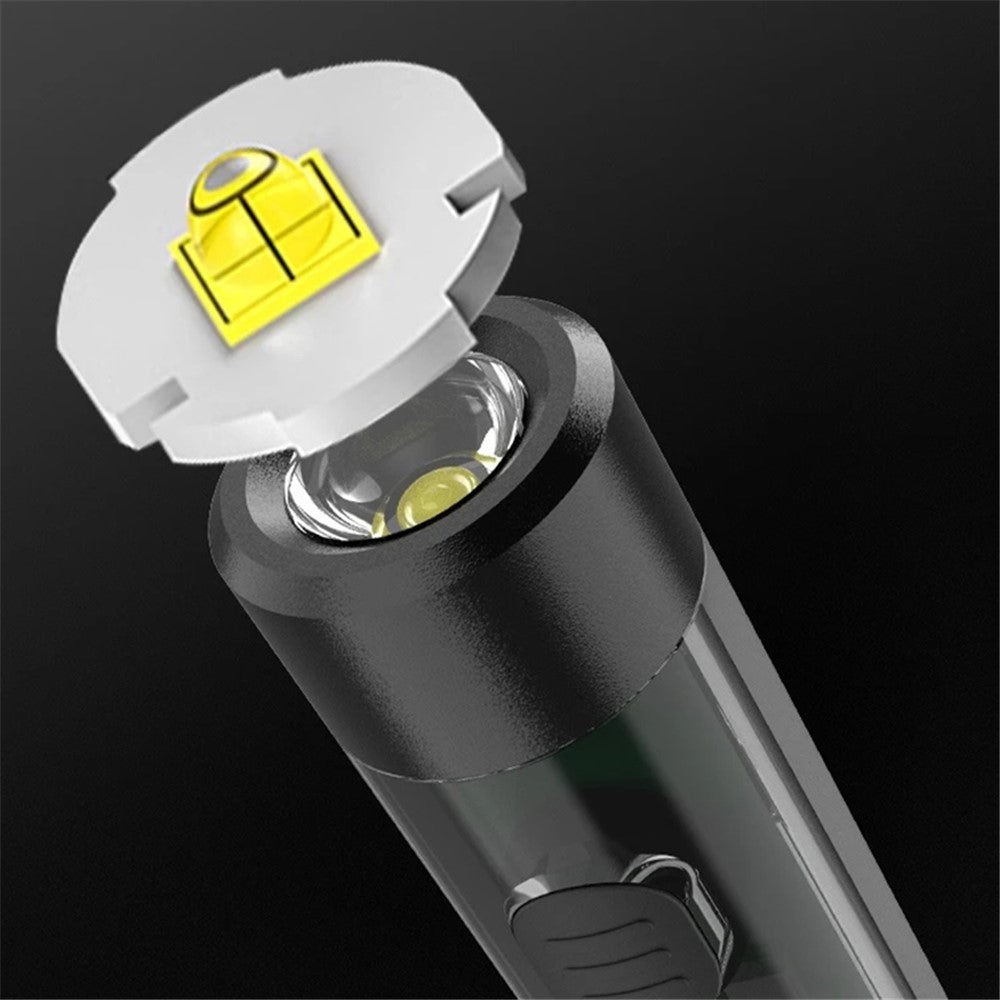 MNS1 Mini Portable Flashlight Outdoor Emergency Whistle Camping Hiking Torch with Keychain