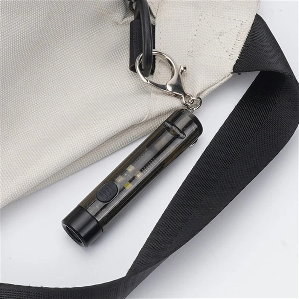 MNS1 Mini Portable Flashlight Outdoor Emergency Whistle Camping Hiking Torch with Keychain