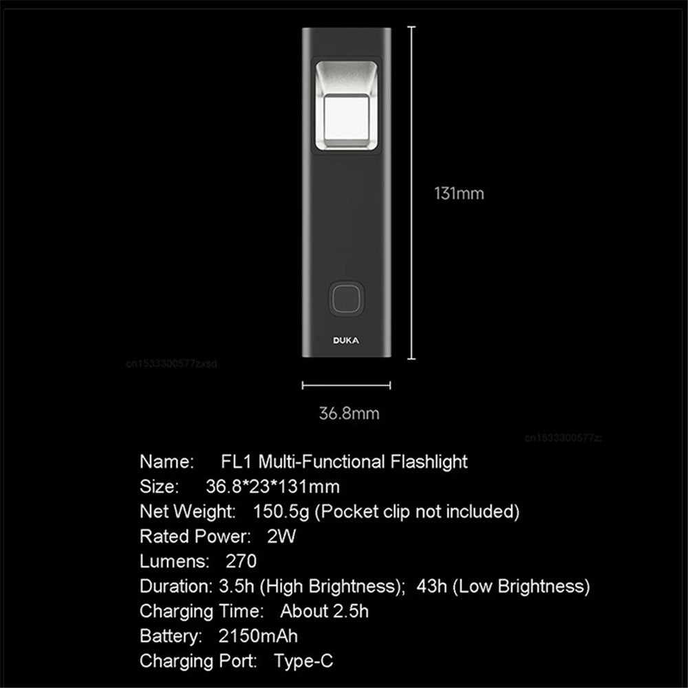 XIAOMI YOUPIN DUKA FL1 Multi-Functional Flashlight Portable Waterproof Camping Torch (Chinese Version)