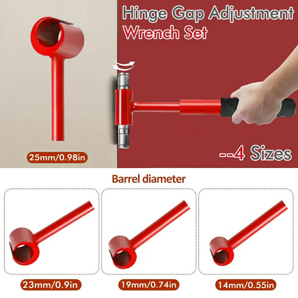 4 in 1 Door Hinge Gap Adjustment Tool 14-25mm Socket Wrench Set for Home Door Repair