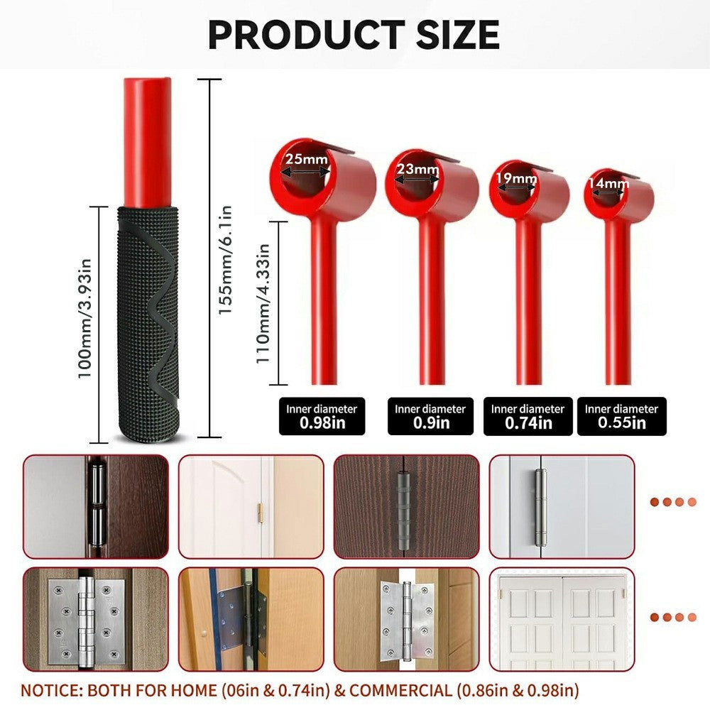 4 in 1 Door Hinge Gap Adjustment Tool 14-25mm Socket Wrench Set for Home Door Repair