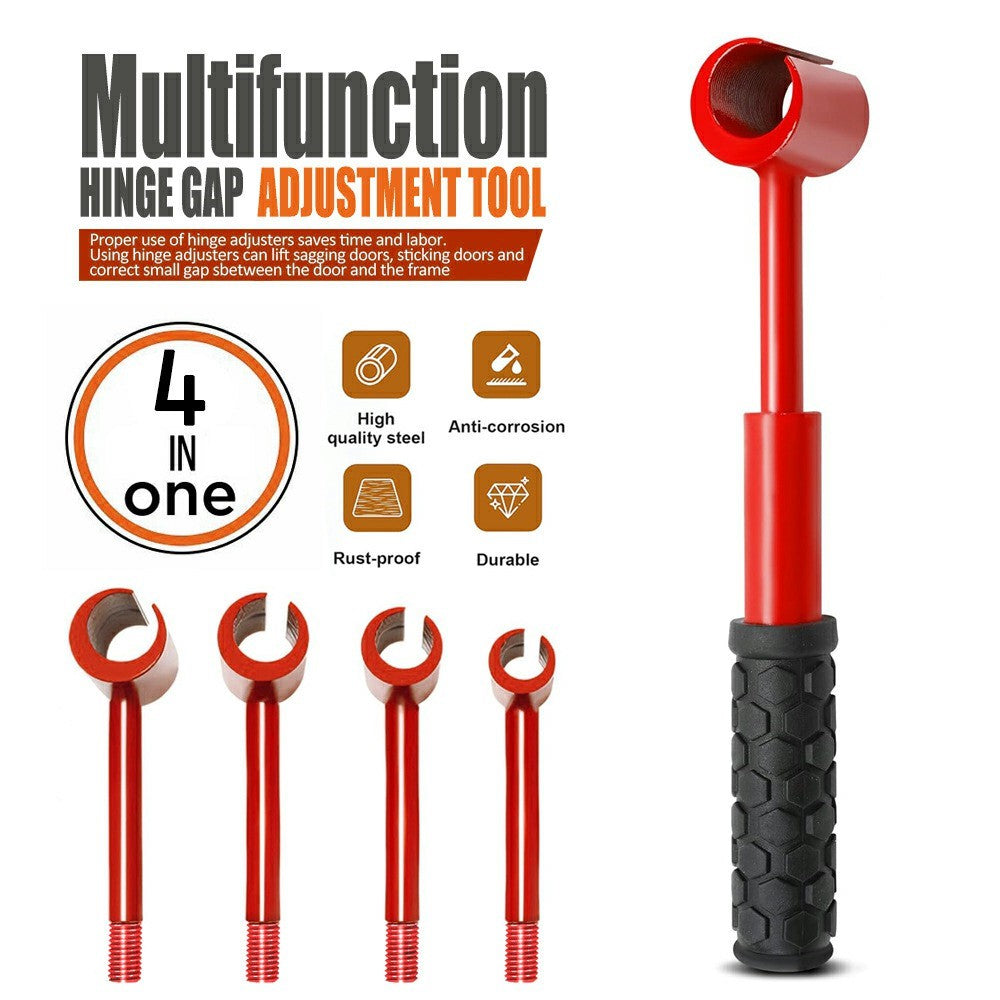4 in 1 Hinge Gap Adjustment Tool 14-25mm Steel Door Hinge Repair Wrench for Home
