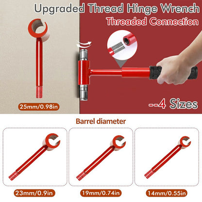 4 in 1 Hinge Gap Adjustment Tool 14-25mm Steel Door Hinge Repair Wrench for Home