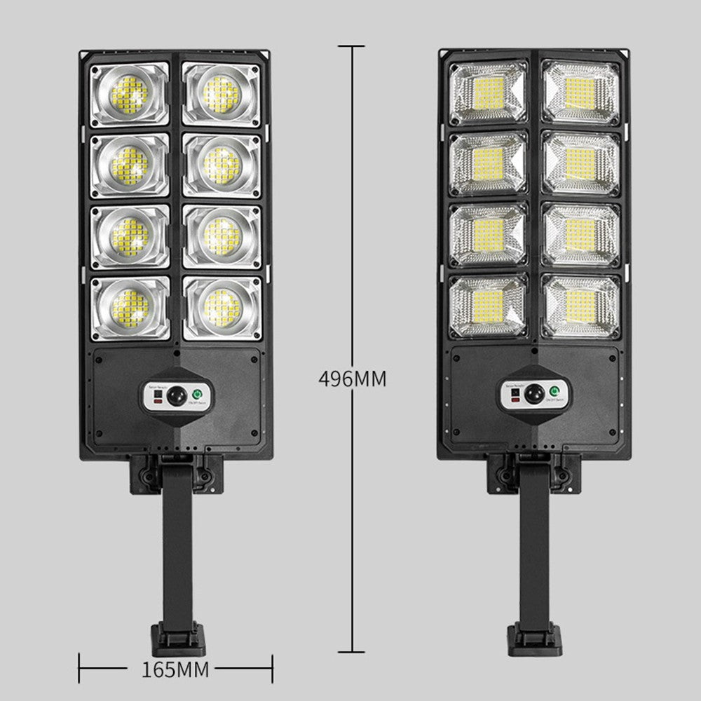 W789AB-4 Waterproof LED Solar Motion Sensor Lights Outdoor Street Lights with Remote Control 3 Lighting Modes Security Light for Front Door Yard Garage