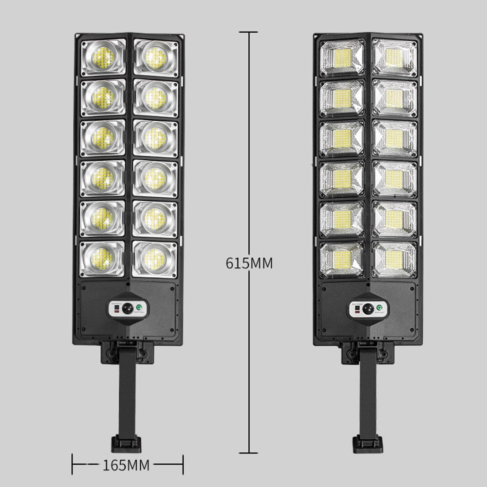 W789B-6 LED Solar Motion Sensor Lights Outdoor Street Lights with Multi-Angle Adjustable / 3 Lighting Modes IP65 Waterproof Security Flood Light for Front Door Yard Garage