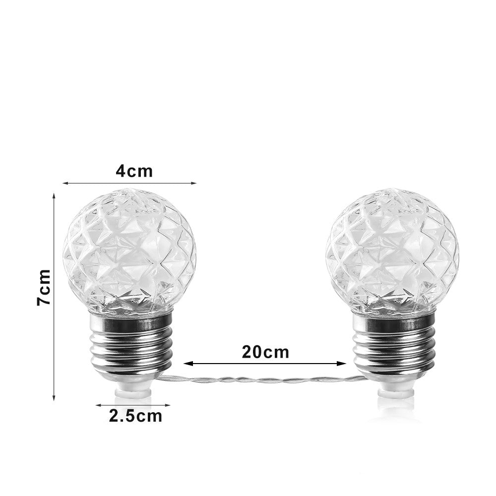 3.8M 10LED Pineapple Bulb Solar Lamp String Light Outdoor Garden Decoration