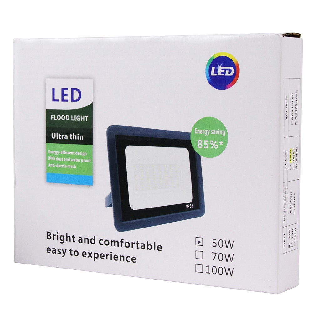 50W 72 LED Floodlight with U-shaped Bracket Style B IP66 Waterproof Outdoor Lighting [Switch Control]