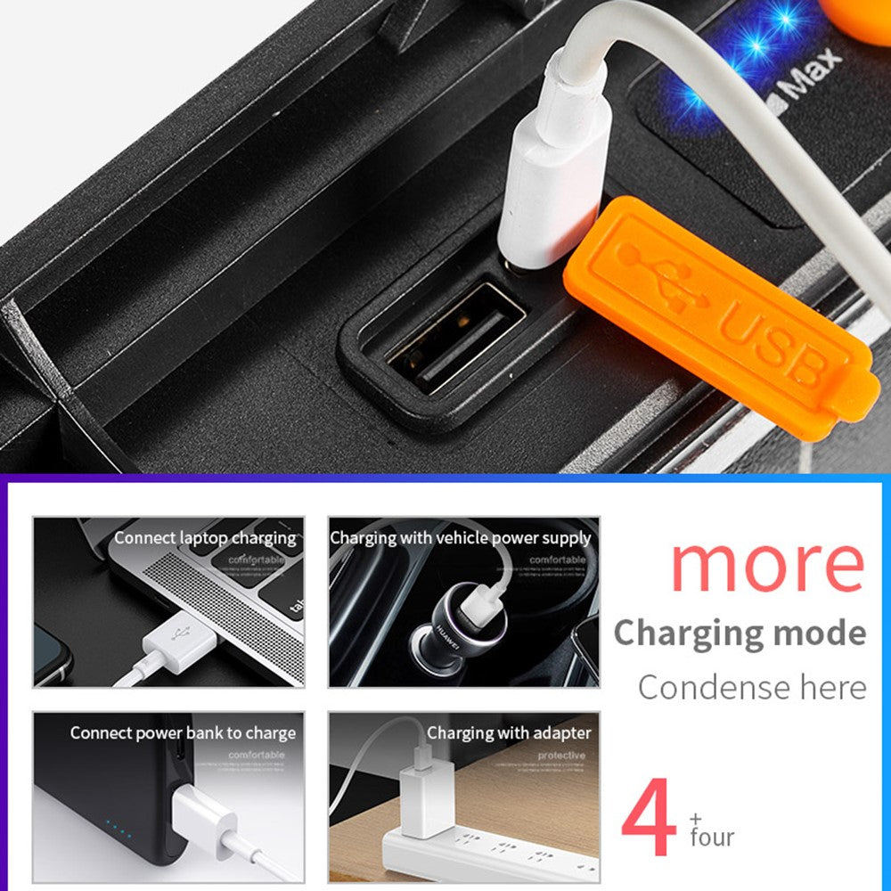 W877-1 Multifunctional 3600mAh Solar LED Light High Power Solar Light Power Bank Portable Searchlight Waterproof Emergency Light Support 360-Degree Rotating 180-Degree Adjustable