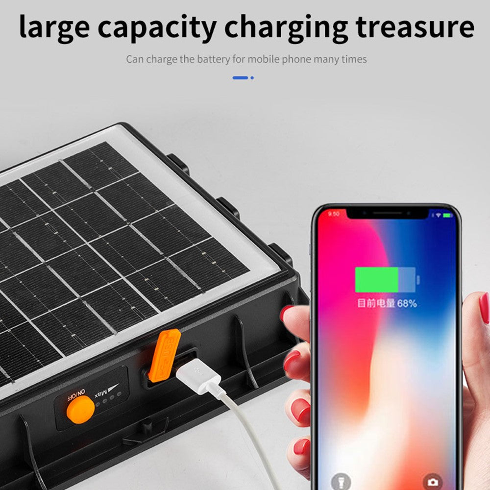 W877-1 Multifunctional 3600mAh Solar LED Light High Power Solar Light Power Bank Portable Searchlight Waterproof Emergency Light Support 360-Degree Rotating 180-Degree Adjustable