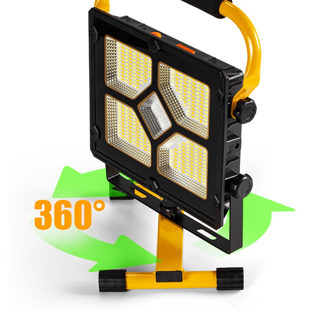 W877-1 Multifunctional 3600mAh Solar LED Light High Power Solar Light Power Bank Portable Searchlight Waterproof Emergency Light Support 360-Degree Rotating 180-Degree Adjustable