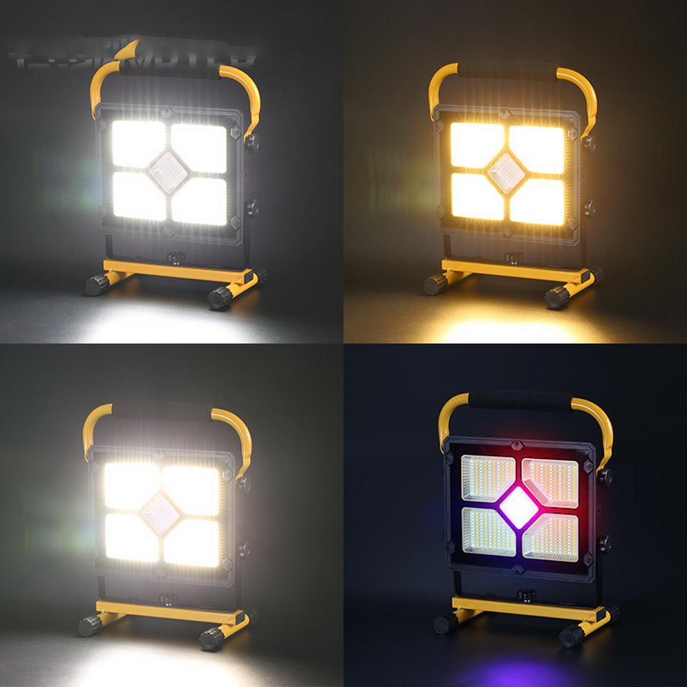 W877-1 Multifunctional 3600mAh Solar LED Light High Power Solar Light Power Bank Portable Searchlight Waterproof Emergency Light Support 360-Degree Rotating 180-Degree Adjustable