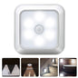 1Pc 1143 Square 6 LED Motion Sensor Night Light Battery Powered PIR Induction Under Cabinet Light Closet Lamp