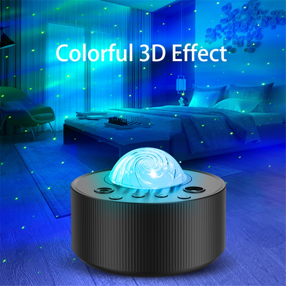 K-1090 Northern Lights Projection Lamp USB Moon Light LED RGB Laser Night Light with 7 Brightness Level Adjustable (Laser Version)