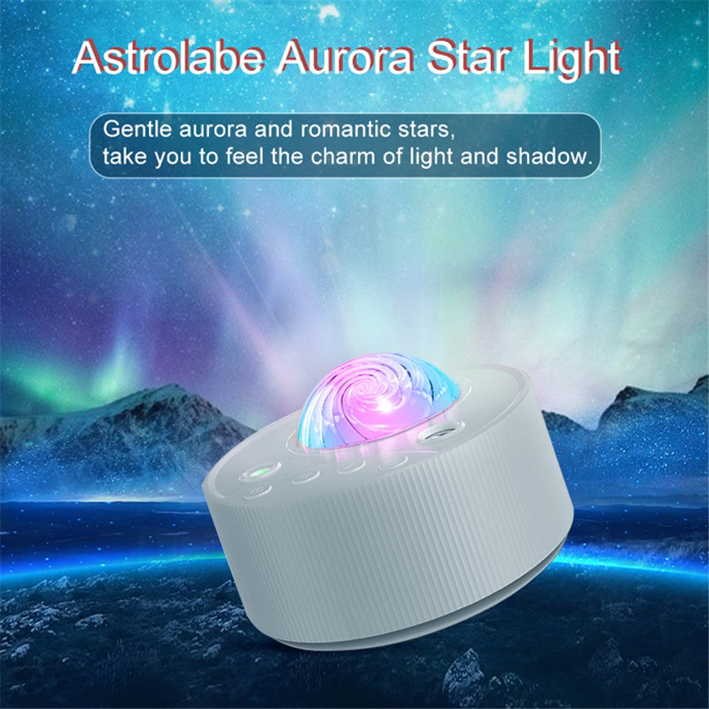 K-1090 Northern Lights Projection Lamp USB Moon Light LED RGB Laser Night Light with 7 Brightness Level Adjustable (Laser Version)