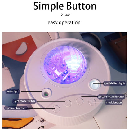 K-1090 Northern Lights Projection Lamp USB Moon Light LED RGB Laser Night Light with 7 Brightness Level Adjustable (Laser Version)