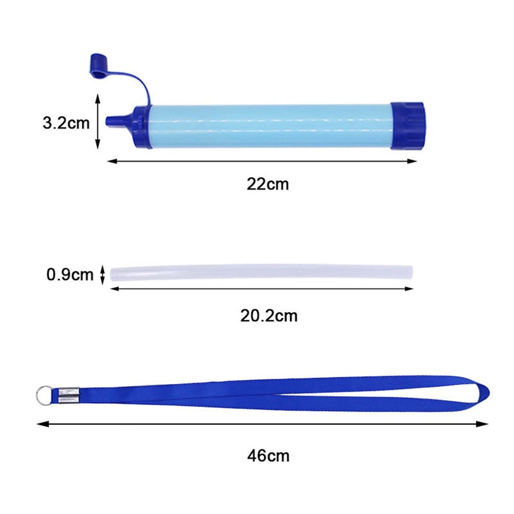 K8612 BPA Free Outdoor Survival Mini Water Purifier Camping Hiking Portable Water Straw Filter (FDA Certificated)