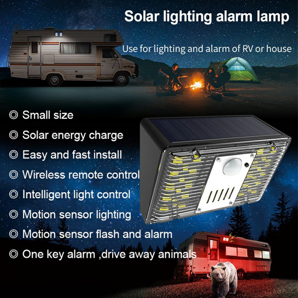 N775 Solar Powered Motion Sensor Light Outdoor Garden Security Alarm Light with 4 Lighting Modes