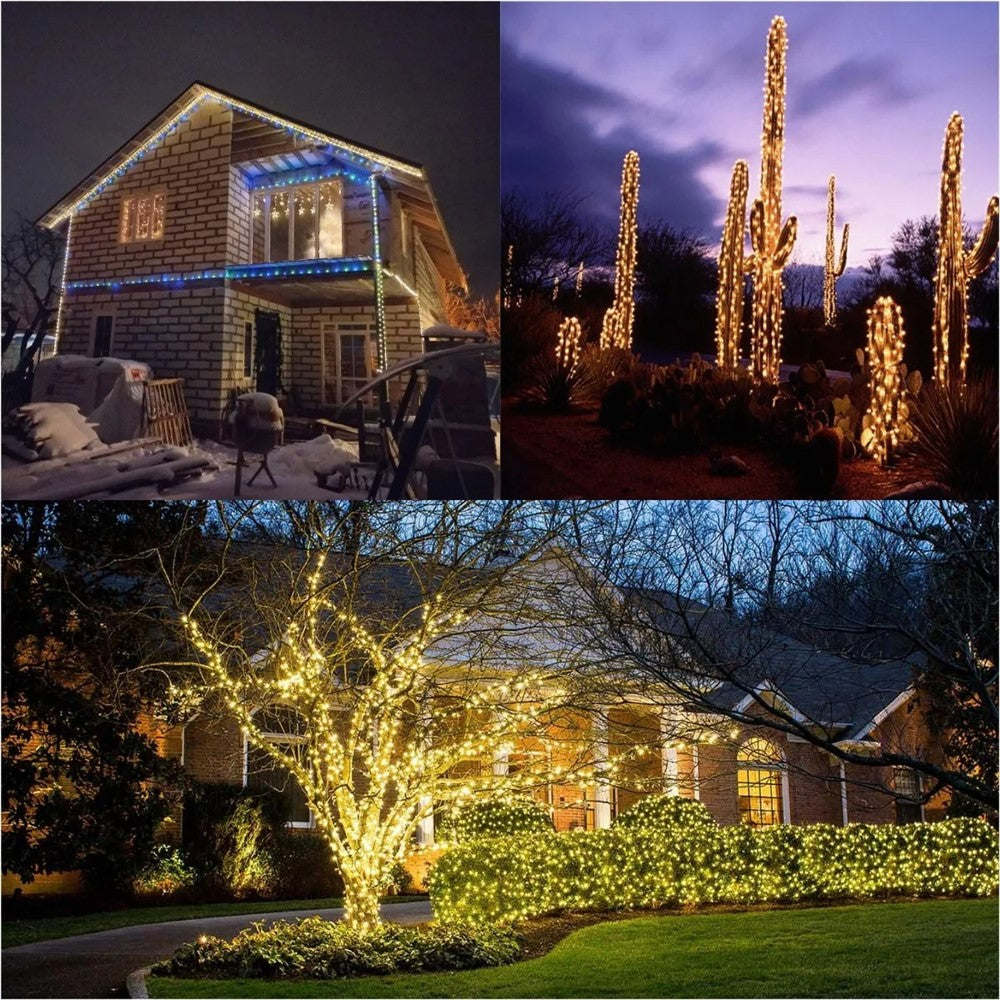 100m 1000 Leds 8 Modes IP44 Waterproof Copper Wire String Light Outdoor Decoration