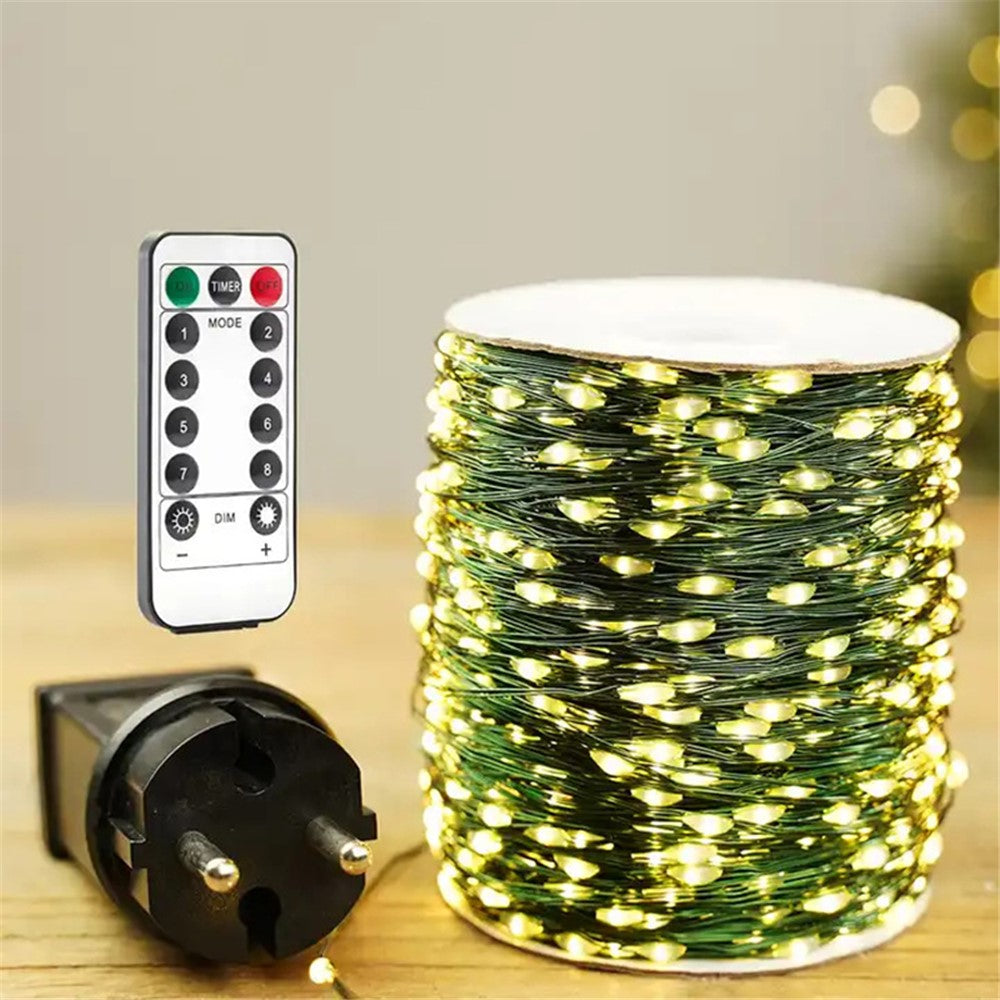 100m 1000 Leds 8 Modes IP44 Waterproof Copper Wire String Light Outdoor Decoration