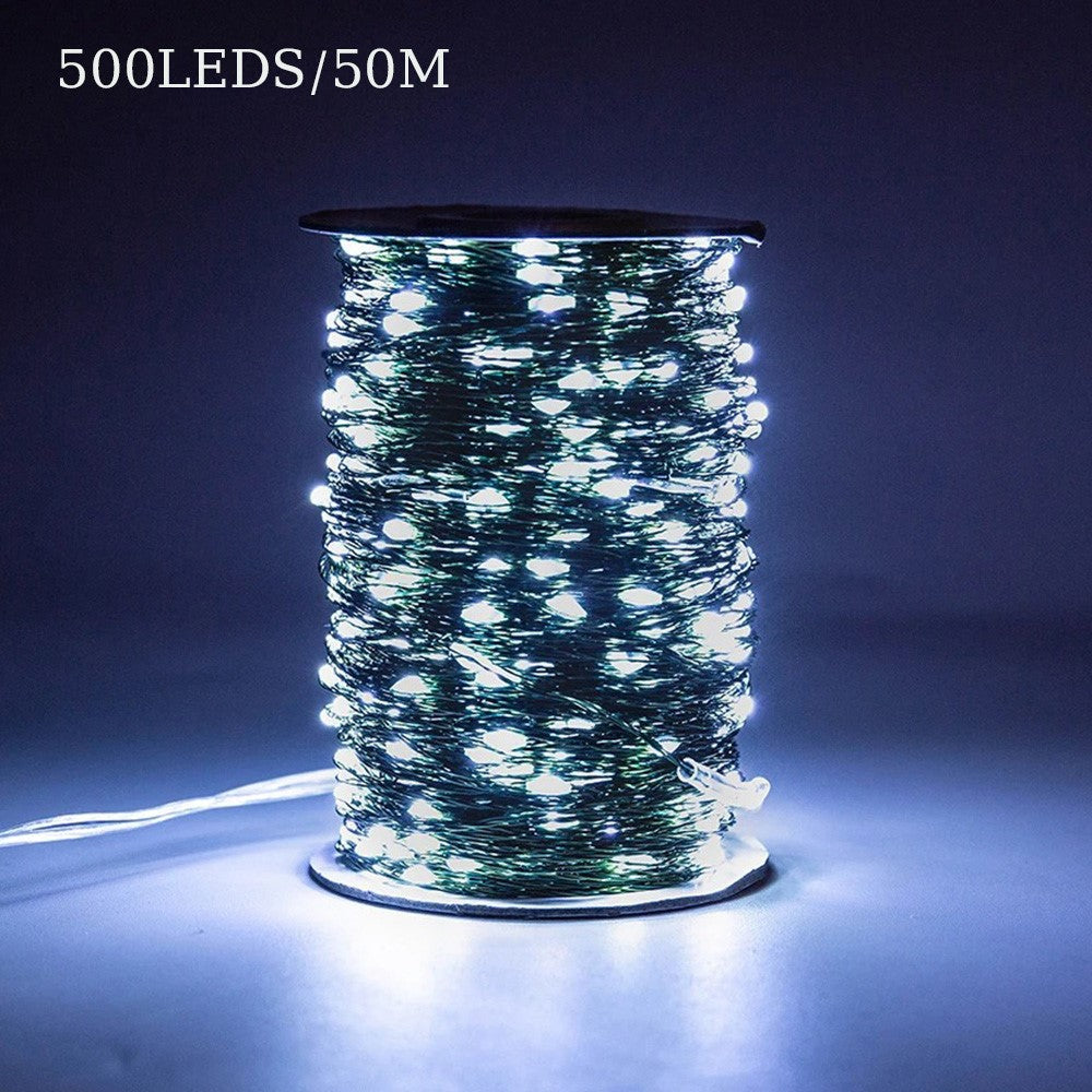 50m 500 Leds 8 Modes IP44 Waterproof Copper Wire String Light Outdoor Decoration