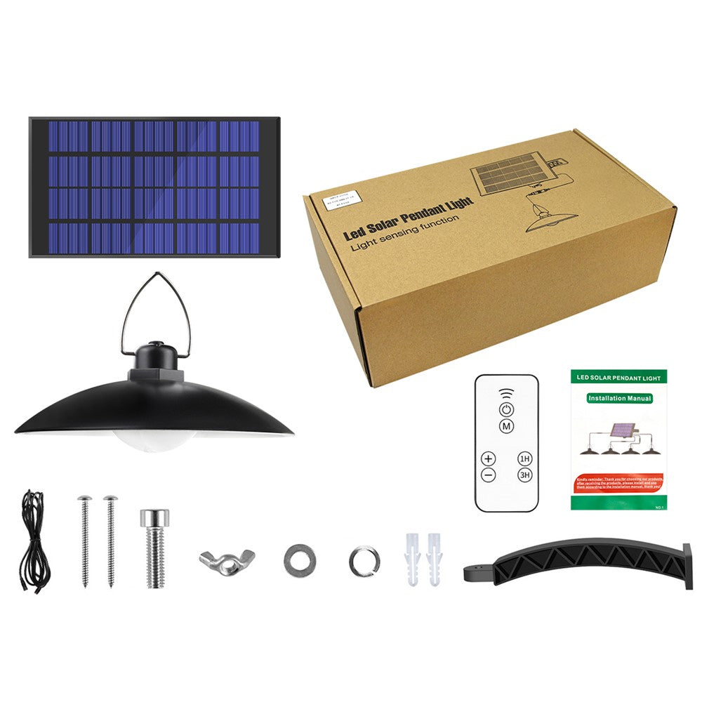 A2 35 LED Single Head Solar Powered Hanging Lamp Outdoor Waterproof Remote Control Light