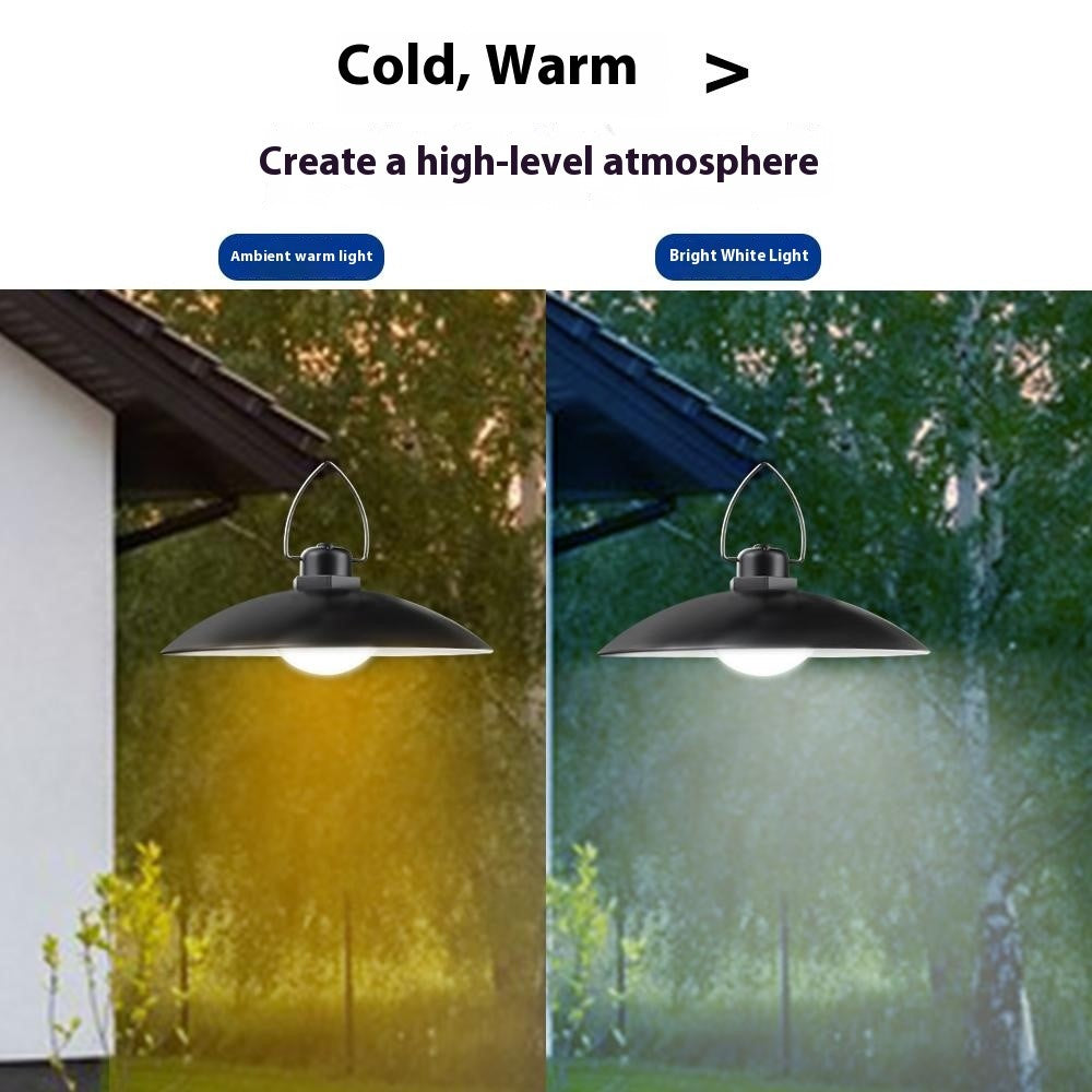 A2 35 LED Single Head Solar Powered Hanging Lamp Outdoor Waterproof Remote Control Light