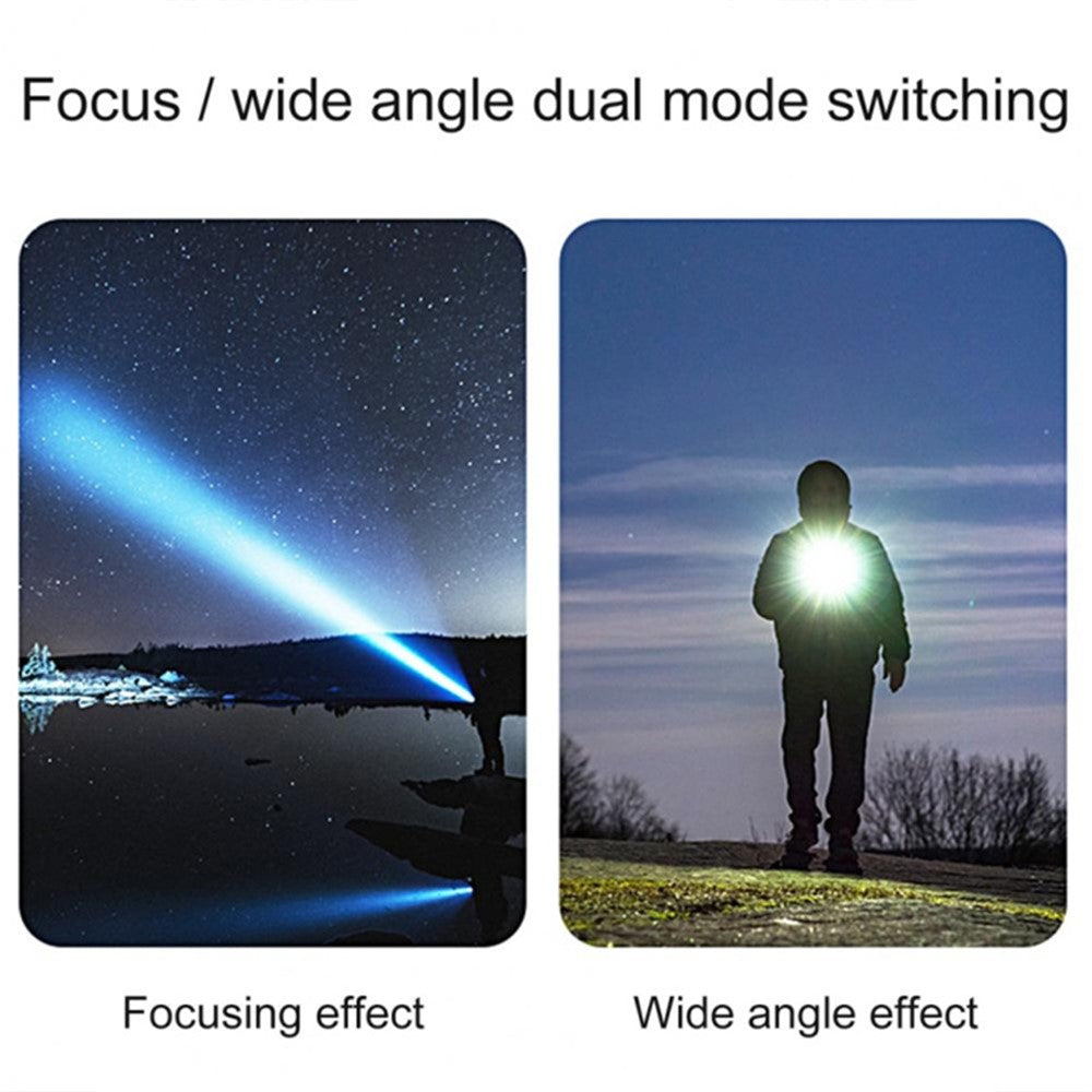 C52 Multi-Functional Flashlight Solar Power Camping Light Zoomable IPX6 Waterproof Tent Lamp with USB Output, Indicator