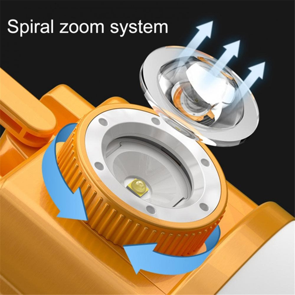 C52 Multi-Functional Flashlight Solar Power Camping Light Zoomable IPX6 Waterproof Tent Lamp with USB Output, Indicator