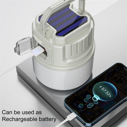 C52 Multi-Functional Flashlight Solar Power Camping Light Zoomable IPX6 Waterproof Tent Lamp with USB Output, Indicator