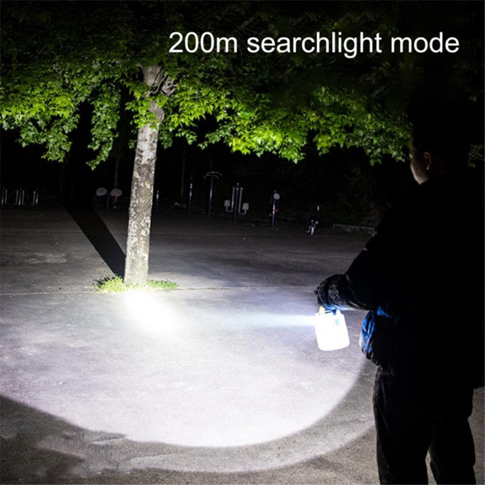 C51 Multi-Functional Solar Power Camping Light with Indicator Zoomable IPX6 Waterproof Flashlight Tent Lamp (No Output)