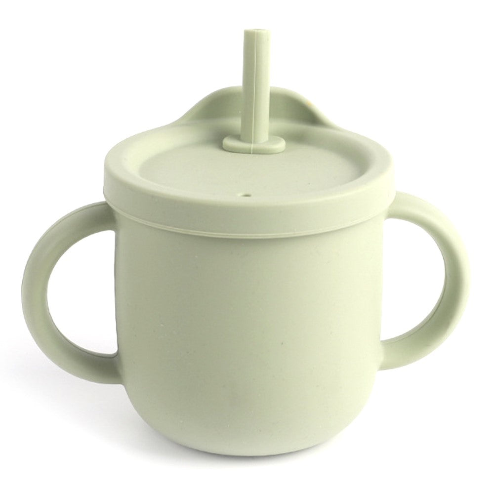 ZP2004B 250ML Toddler Straw Cup Baby Training Drinking Cup with Dual Handles (with Silicone Material FDA Report)