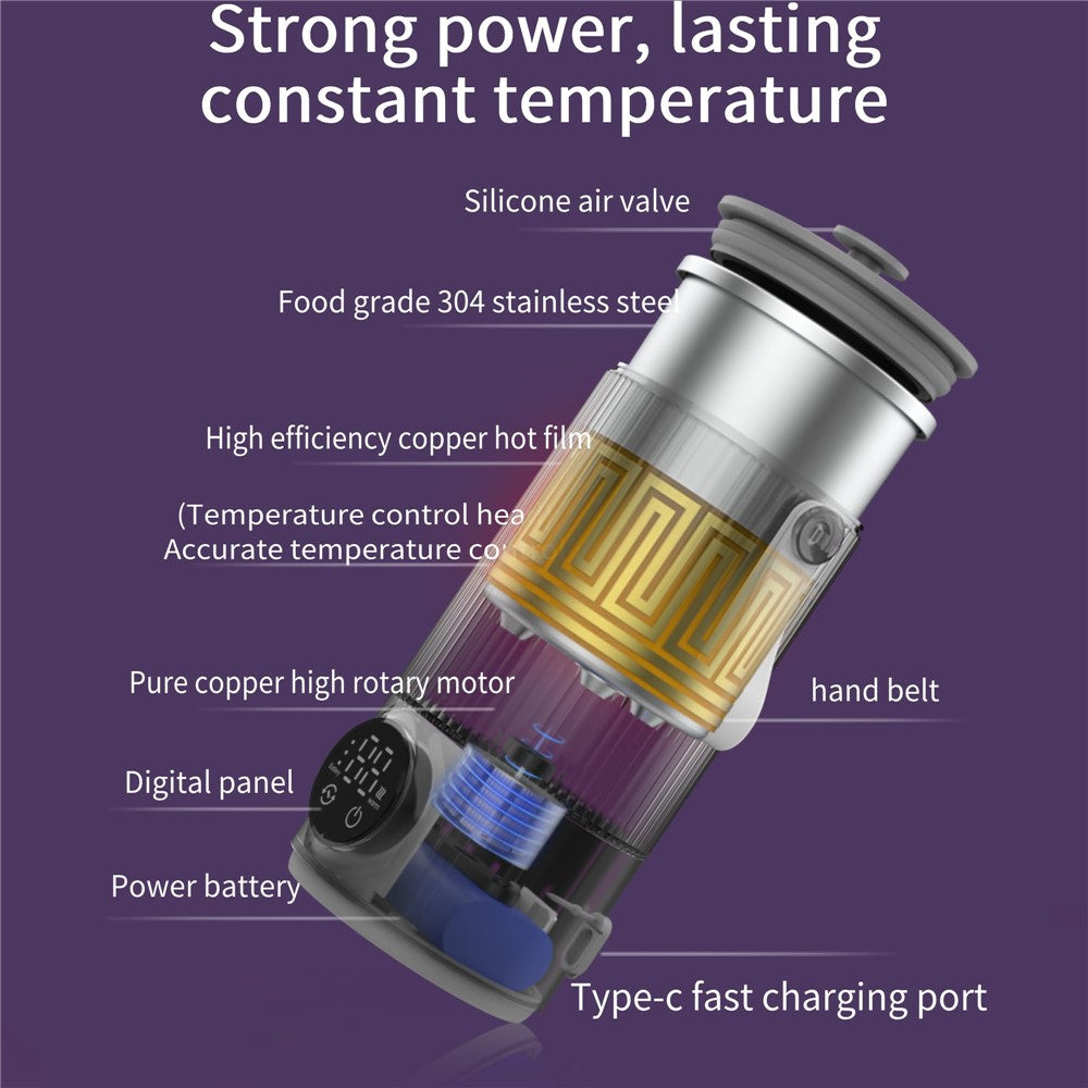 18W Wireless Rechargeable 6000mAh Bottle Warmer Stainless Steel Milk Defrosting Device