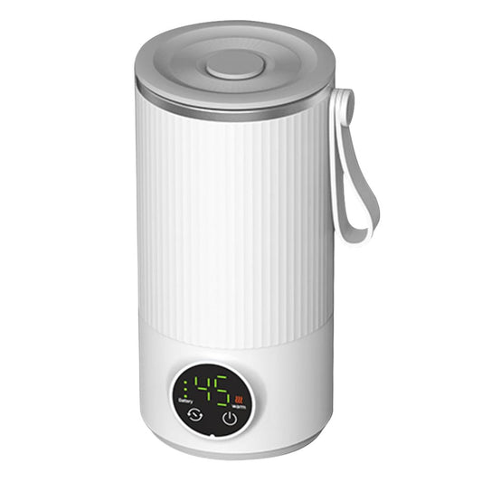 18W Wireless Rechargeable 6000mAh Bottle Warmer Stainless Steel+PP Milk Defrosting Device With EU Plug