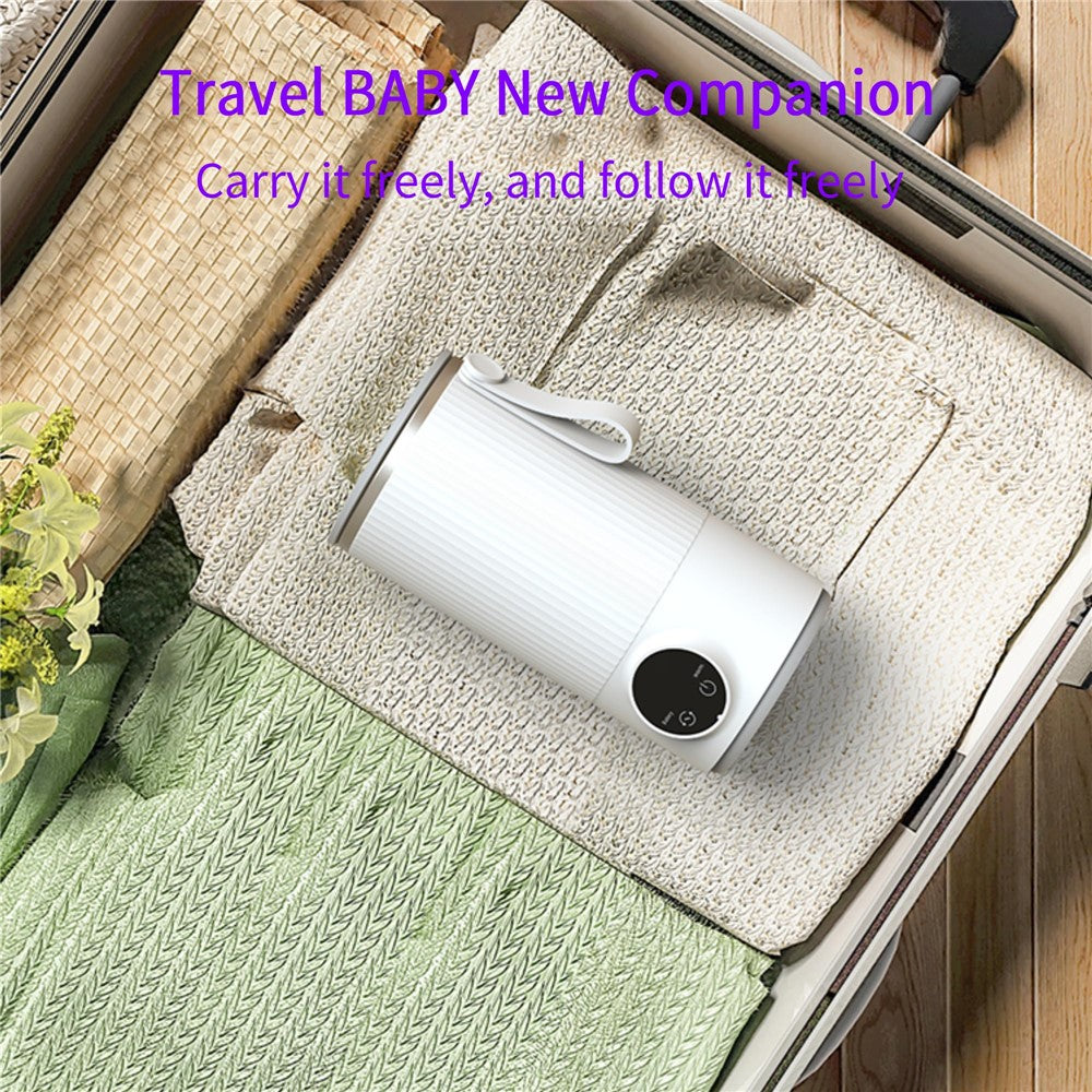 18W Wireless Rechargeable 6000mAh Bottle Warmer Stainless Steel+PP Milk Defrosting Device With EU Plug