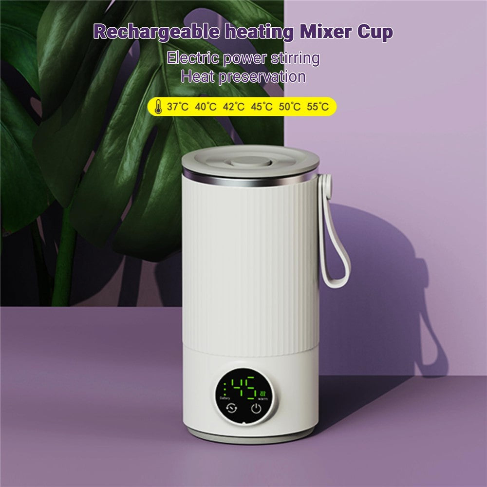 18W Wireless Rechargeable 6000mAh Bottle Warmer Stainless Steel+PP Milk Defrosting Device With EU Plug