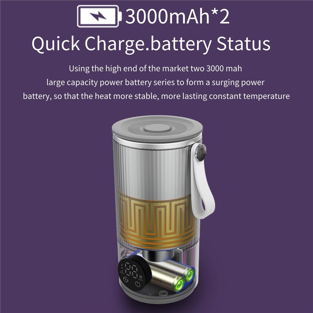 18W Wireless Rechargeable 6000mAh Bottle Warmer Stainless Steel+PP Milk Defrosting Device With EU Plug