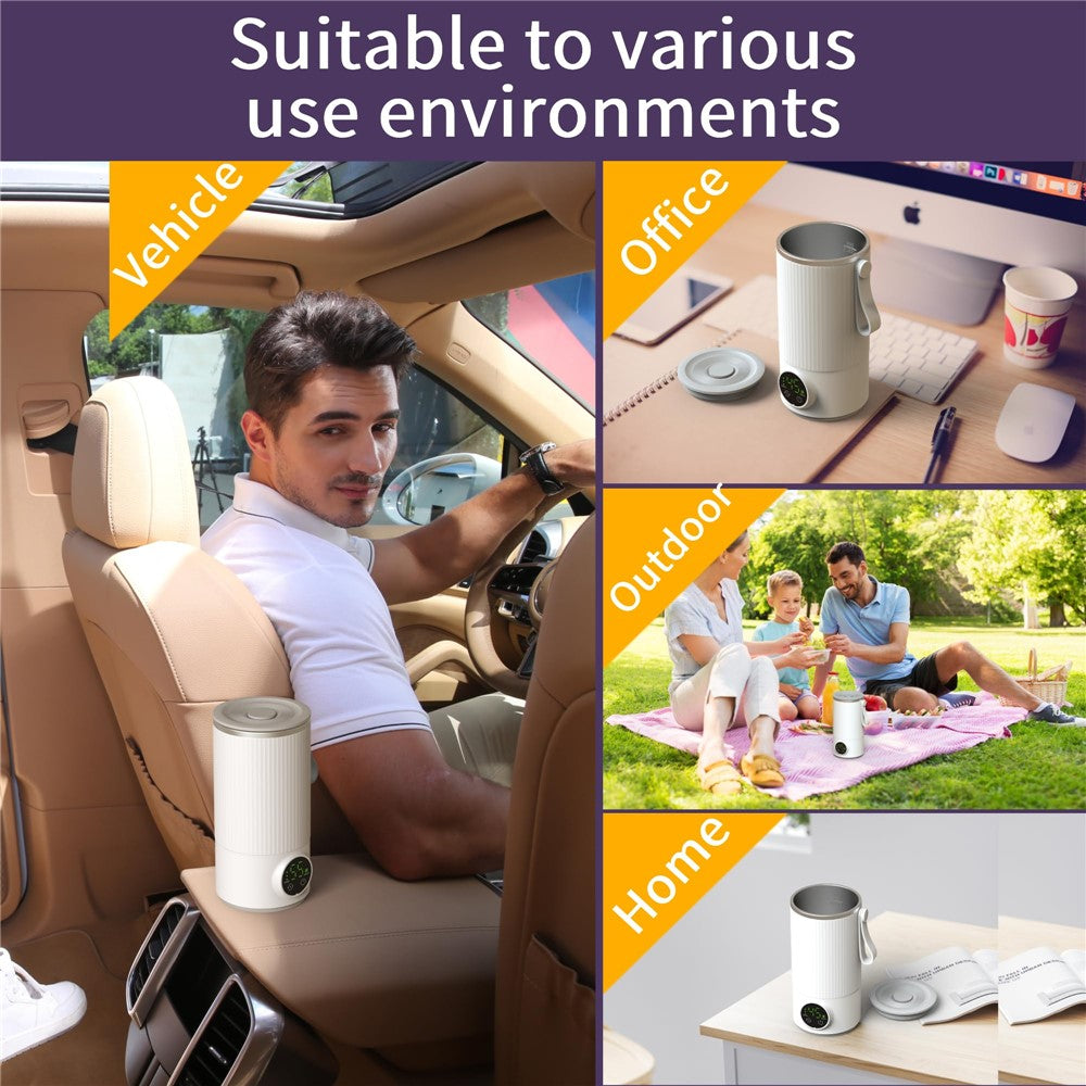 18W Wireless Rechargeable 6000mAh Bottle Warmer Stainless Steel+PP Milk Defrosting Device With EU Plug