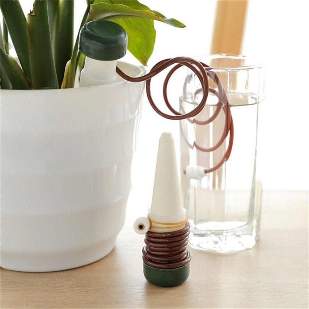 10Pcs PP+Ceramic Self-Watering Dripper Flower Pot Drip Irrigation Bonsai Automatic Watering Tool