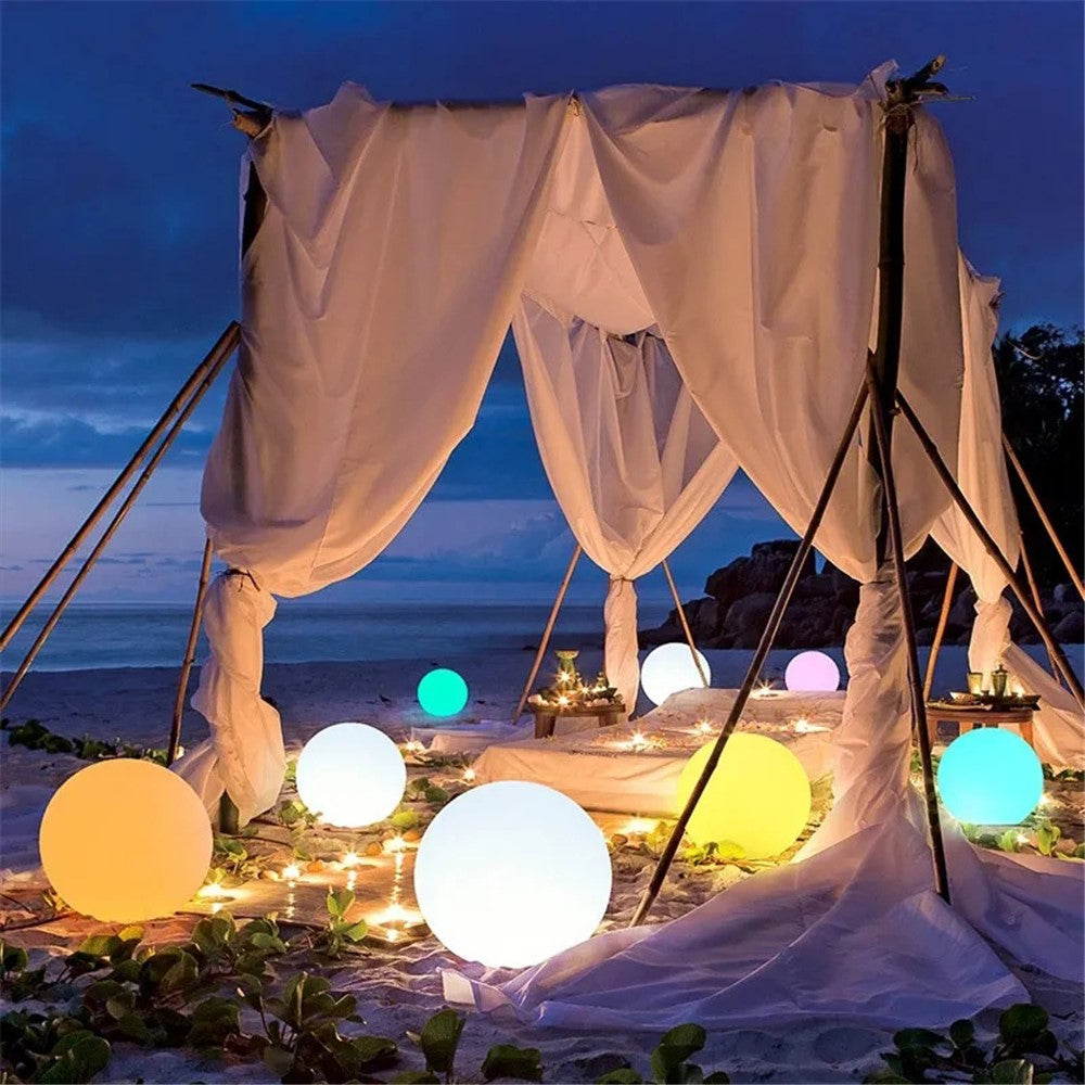 8Pcs Swimming Pool Floating Ball Dimming RGBW 16 Colors Glowing Ball LED Garden Beach Party Lawn Lamp