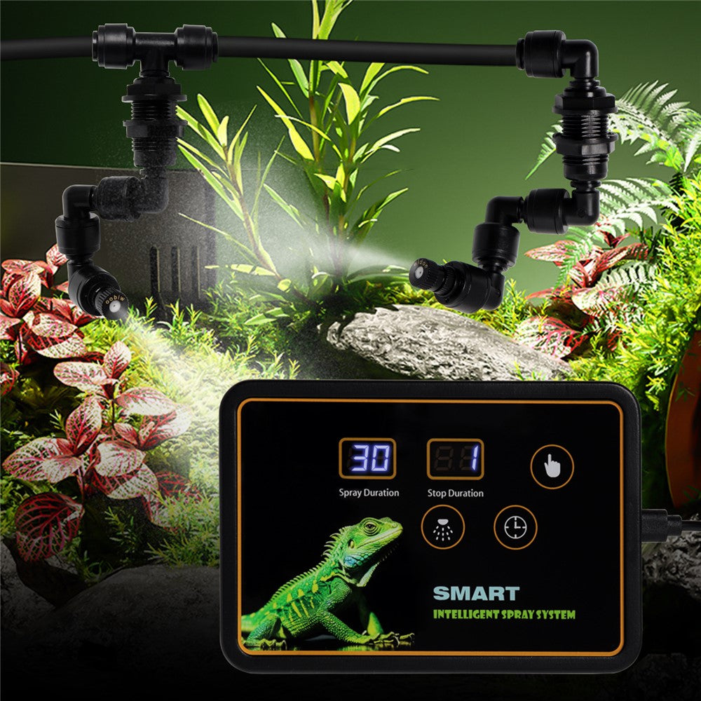WD-01CS Automatic Mist Spray System Electronic Timer LCD Display Sprinkler Controller Terrarium Spray Kit EU Plug