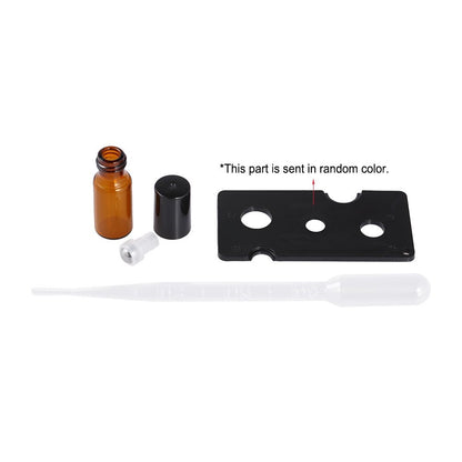 10Pcs 5ml Essential Oil Roller Bottle Stainless Steel Roller Ball Amber Glass Container with Dropper