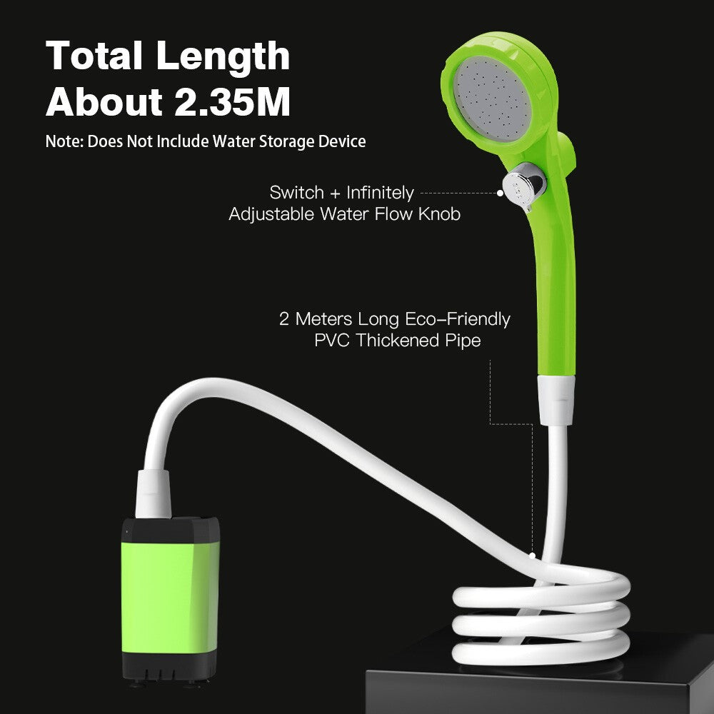 Portable Digital Display Camping Shower USB Rechargeable Outdoor Travel Shower Device