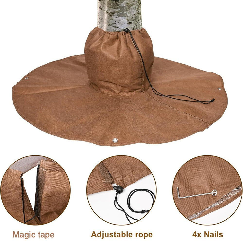 Winter Plant Root Insulation Bag for Tropical Trees 30 x 30 x 100cm Drawstring Protective Cover Anti Freeze Bubble Wrap