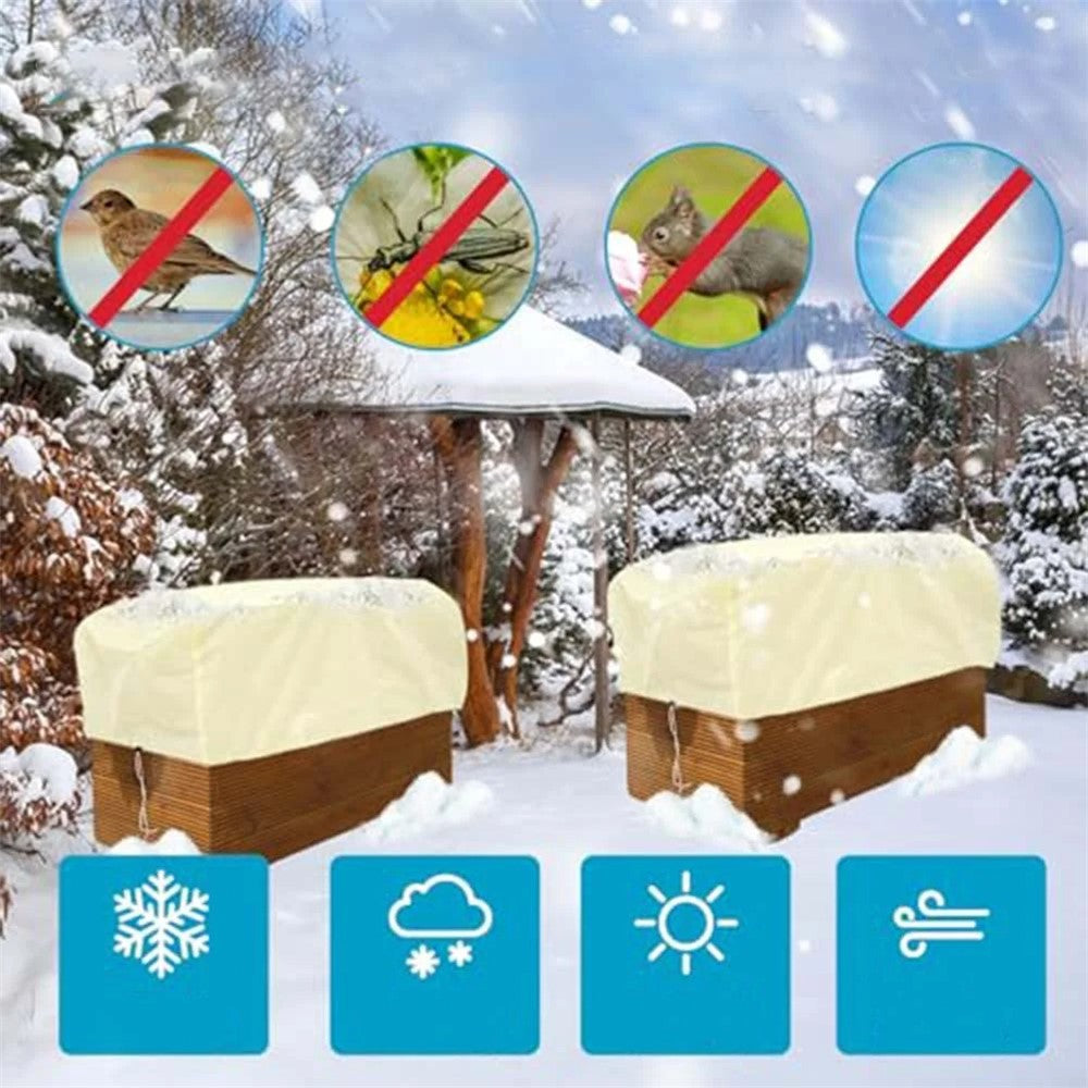 Plant Protection Cover 150 x 40 x 45cm Rectangular Winter Planter Frost Bags Non-Woven Fabric Wraps Blanket
