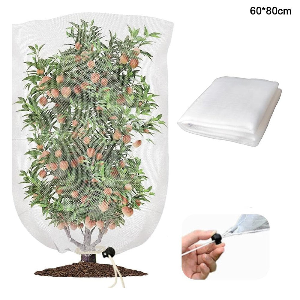Fruit Tree Netting with Drawstring 60 x 80cm Garden Insect Barrier Plant Cover Tent-Bug Mesh Guard