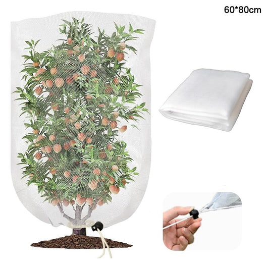 Fruit Tree Netting with Drawstring 60 x 80cm Garden Insect Barrier Plant Cover Tent-Bug Mesh Guard